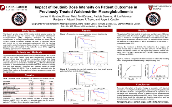 Impact of Ibrutinib Dose Intensity on Patient Outcomes in Previously Treated Waldenstrom Macroglobulinemia